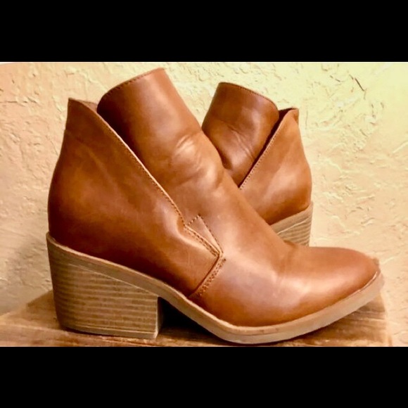 Shoes - Brown Slip on Booties